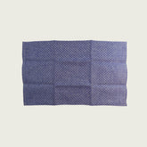 Handtücher aus Bio-Leinen - 3er Set blaues Handtuch ausgebreitet