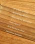 Glasstrohhalme 6er Set mit Aperol Sprüchen auf Holztisch